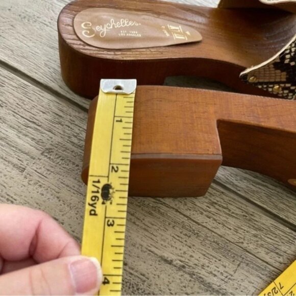 Seychelles Good Spirits Python Heeled Open Toe Clogs Womens size 9 - Picture 10 of 10